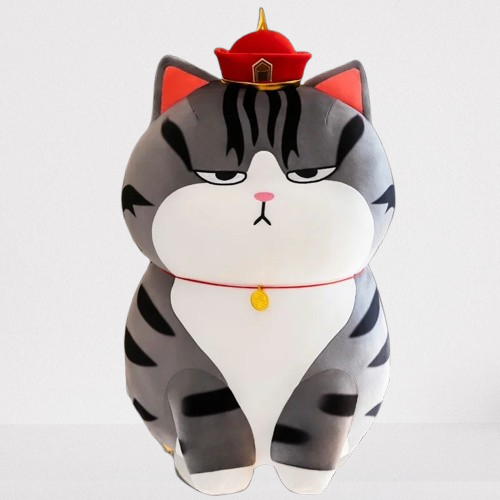 Gato Emperador Peluche Grande 70CM Con relleno de poliester