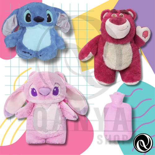Peluche Anti Cólicos 30CM + Bolsa de Agua Caliente | Modelos Lotso, Stitch y Angela