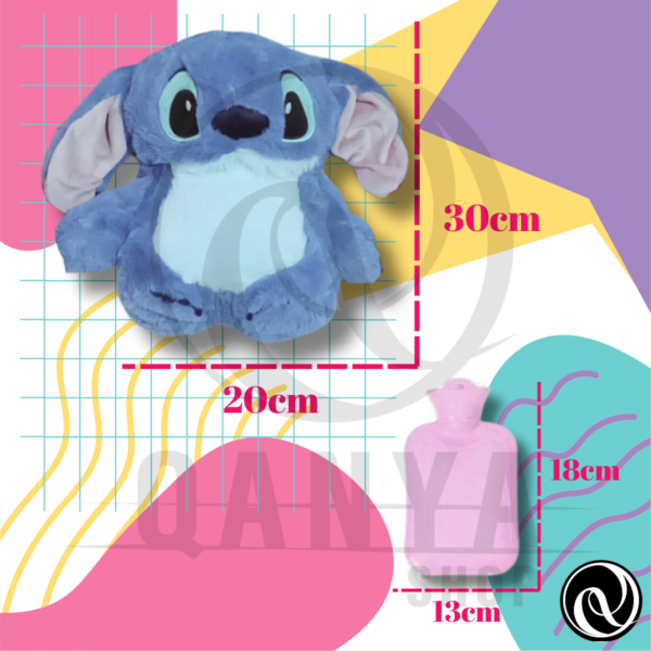 Peluche Anti Cólicos 30CM + Bolsa de Agua Caliente | Modelos Lotso, Stitch y Angela