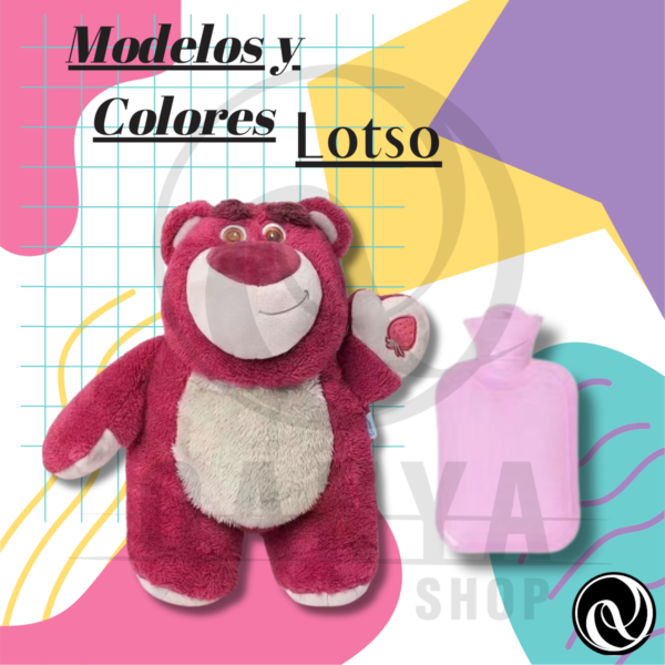 Peluche Anti Cólicos 30CM + Bolsa de Agua Caliente | Modelos Lotso, Stitch y Angela