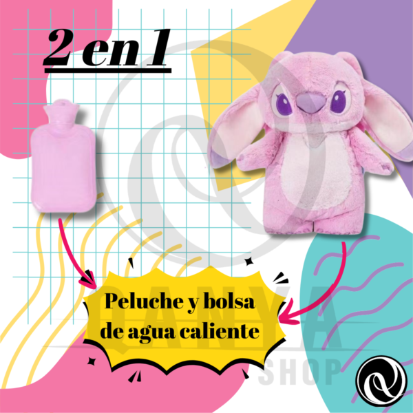 Peluche Anti Cólicos 30CM + Bolsa de Agua Caliente | Modelos Lotso, Stitch y Angela