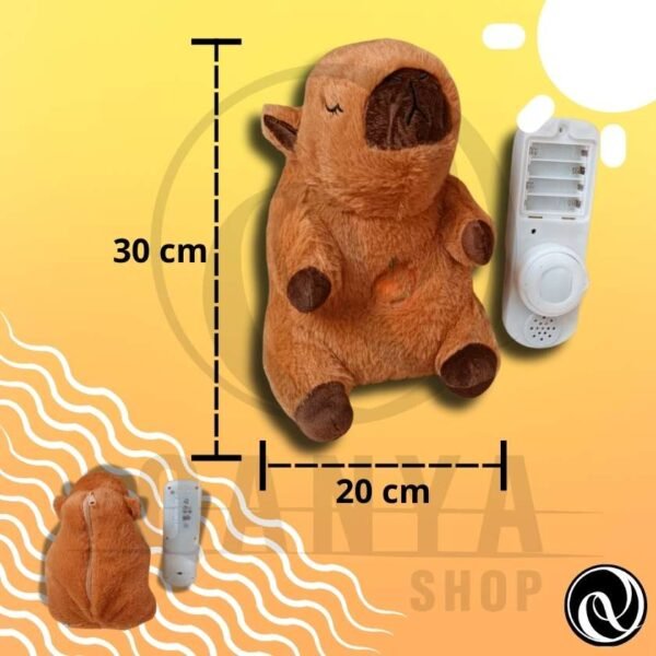 Peluche Capybara 30CM Con Efecto de Respiracion Con Controlador (extraible) con 4 Funciones