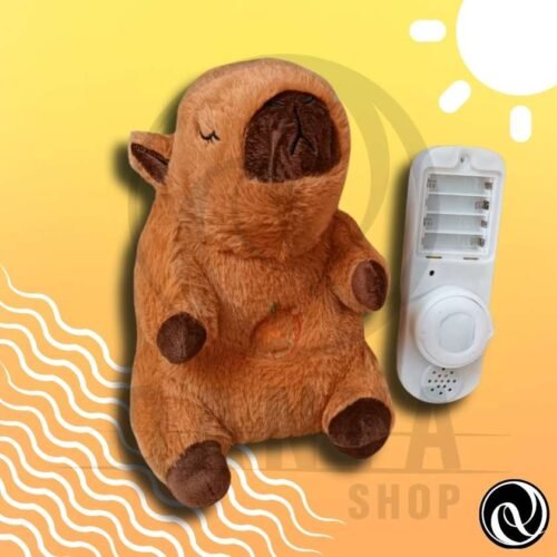 Peluche Capybara 30CM Con Efecto de Respiracion Con Controlador (extraible) con 4 Funciones