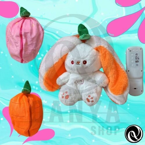 Peluche Conejo 45CM Con Efecto de Respiracion Con Controlador (extraible) con 5 Funciones