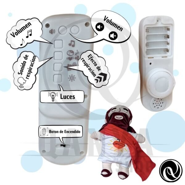 Peluche Jesús 38CM Con Efecto de Respiracion con Controlador Extraíble