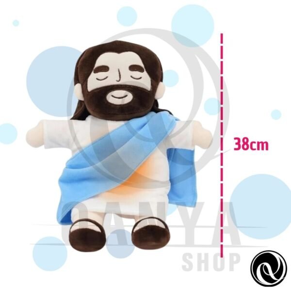 Peluche Jesús 38CM Con Efecto de Respiracion con Controlador Extraíble