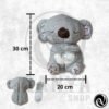 Peluche Koala 30CM Con Efecto de Respiracion Con Contro ( (3) Peluche Koala 30CM Con Efecto de Respiracion Con Controlador (extraible) con 5 Funciones