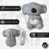 Peluche Koala 30CM Con Efecto de Respiracion Con Contro ( (4) Peluche Koala 30CM Con Efecto de Respiracion Con Controlador (extraible) con 5 Funciones