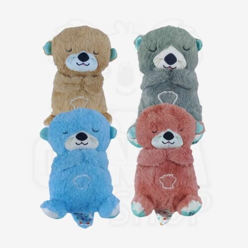 Peluche Nutria con Música y Con Efecto de Respiración Rítmica de 30CM Cableado con 1 Boton (en la pata) con 1 toque