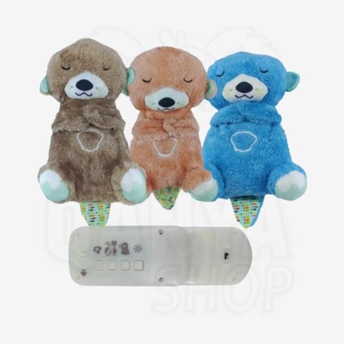 Peluche Nutria con Música y Con Efecto de Respiración Rítmica de 30CM con Controlador Extraíble y 5 Funciones