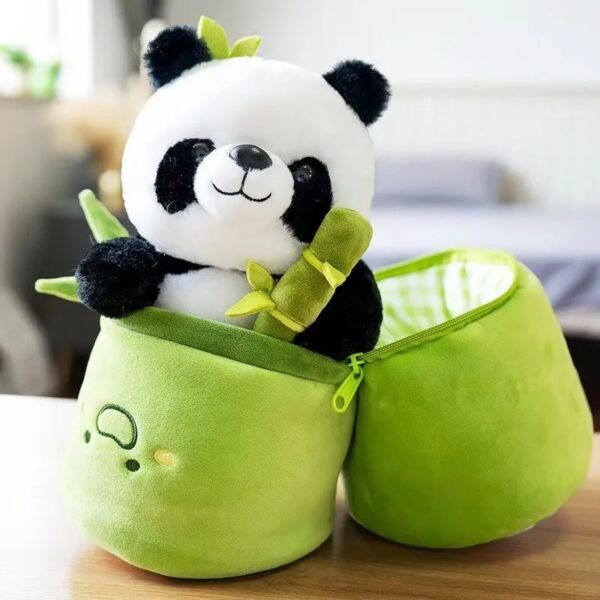 Peluche Panda con Bambú 20CM: ¡Un amigo tierno y ecológico!