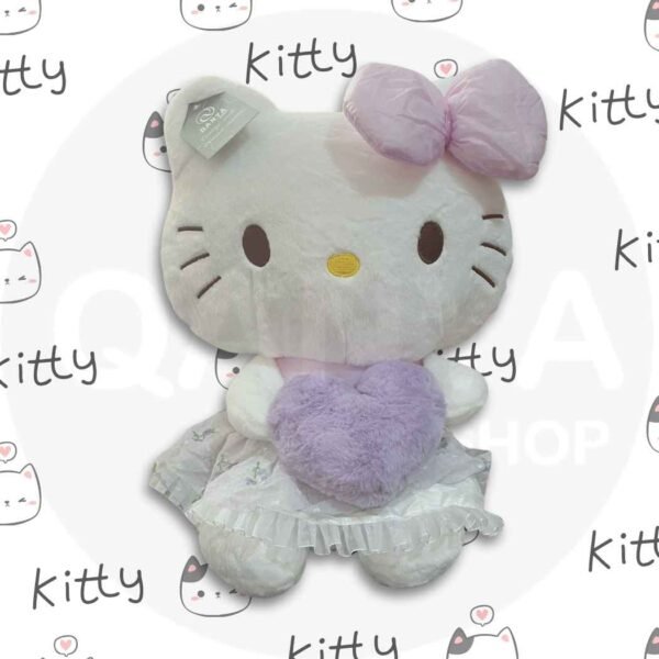 Hello Kitty Peluche con Fresa, Corazón – Muñeca Sanrio Edición Rosa, Morado 💕