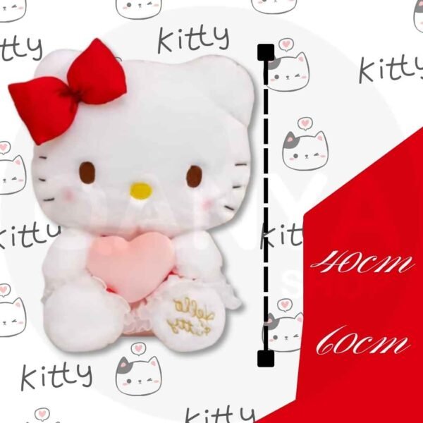 Hello Kitty Peluche con Fresa, Corazón – Muñeca Sanrio Edición Rosa, Morado 💕