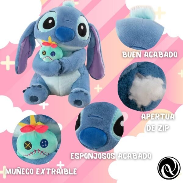 Peluche Pareja Stitch y Angela con muñeco de trapo: Adorable Angela Kawaii, Ideal para Regalos de Cumpleaños y Decoración de Habitaciones Infantiles
