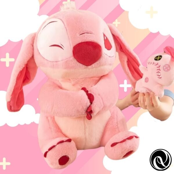Peluche Pareja Stitch y Angela con muñeco de trapo: Adorable Angela Kawaii, Ideal para Regalos de Cumpleaños y Decoración de Habitaciones Infantiles