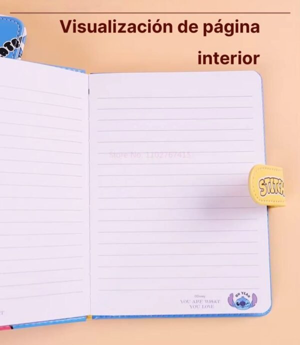 2 Cuaderno de Stitch con Cierre Magnético: Diario Minimalista y Elegante para Estudiantes