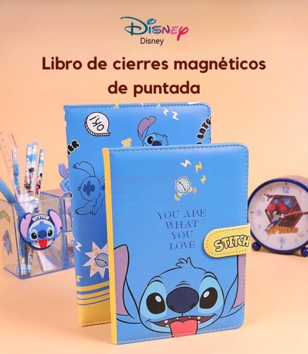 4 Cuaderno de Stitch con Cierre Magnético: Diario Minimalista y Elegante para Estudiantes