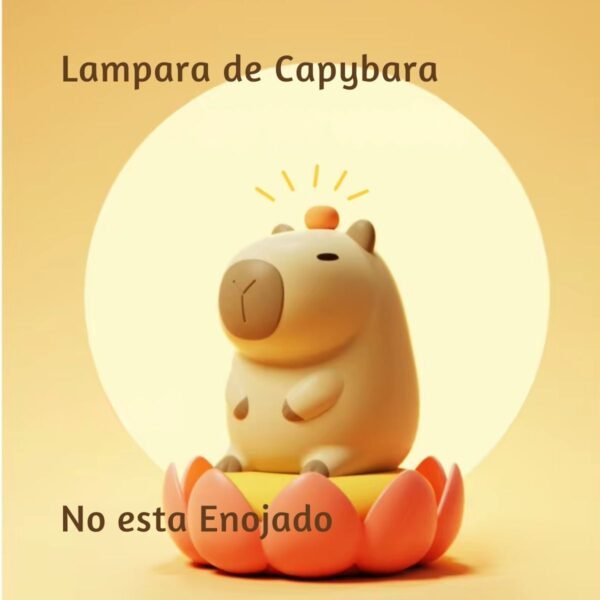 Lámpara Nocturna de Capibara Kawaii - Luz de Noche de Silicona Recargable USB para Dormitorios Infantiles