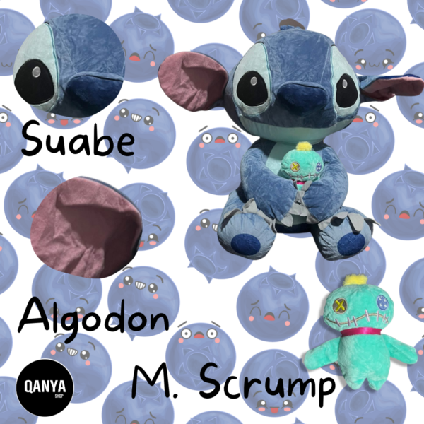 Peluche Lilo & Stitch Kawaii – Stitch y Scrump – Almohada Suave de Dibujos Animados