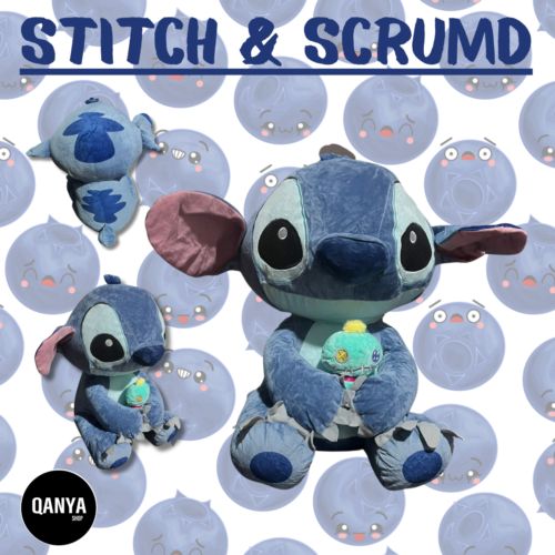 Peluche Lilo & Stitch Kawaii – Stitch y Scrump – Almohada Suave de Dibujos Animados