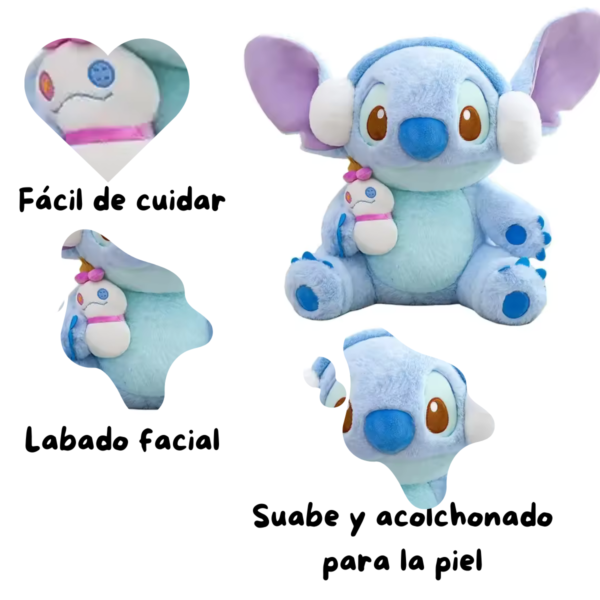 Stitch & Scrump Navidad 40cm – Peluche Gigante Suave de Invierno | Regalo Ideal para Niños y Niñas🎁🧸