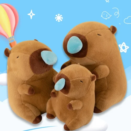 Capibara Kawaii – Peluche Suave con Nariz Runny (Moquito)