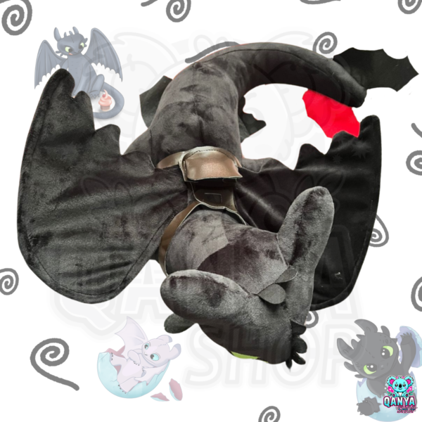 Peluche Dragón Chimuelo 30cm – Muñeco Suave Tipo Toothless de Cómo Entrenar a tu Dragón 🐉💫