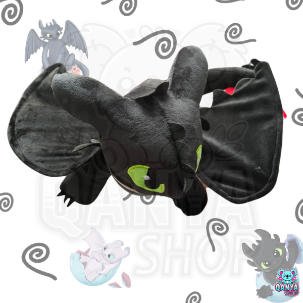 Peluche Dragón Chimuelo 30cm – Muñeco Suave Tipo Toothless de Cómo Entrenar a tu Dragón 🐉💫