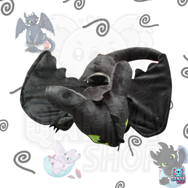 Peluche Dragón Chimuelo 30cm – Muñeco Suave Tipo Toothless de Cómo Entrenar a tu Dragón 🐉💫