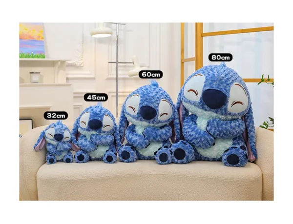 💙💖 Peluche Kawaii Stitch y Angel Enflorado (35-70cm) – Edición Disney Original