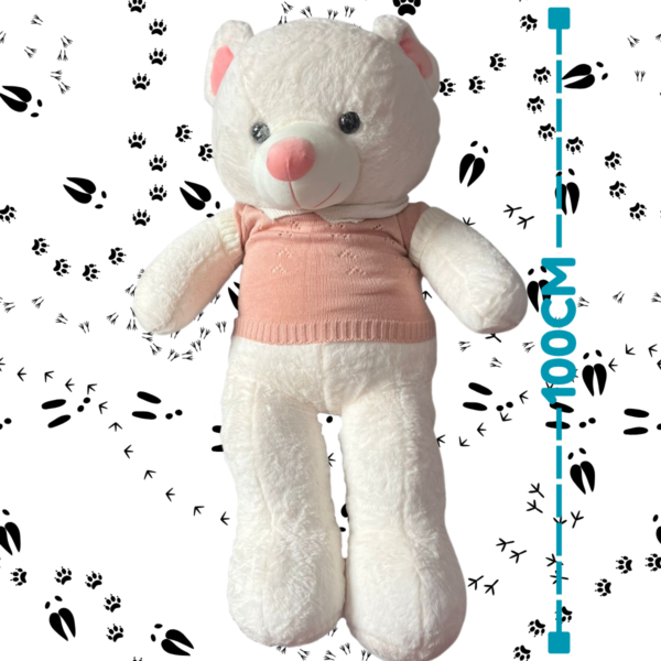 Oso de Peluche Gigante 100/120cm en traje – Almohada Suave para Regalo de Amor o Cumpleaños