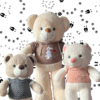 Oso de Peluche Gigante 100/120cm en traje – Almohada Suave para Regalo de Amor o Cumpleaños