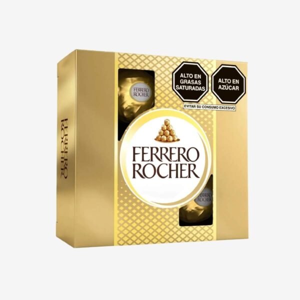 Bombones Ferrero Rocher (4 unidades) – Lujo en cada bocado Bombones Ferrero Rocher (4 unidades) – Lujo en cada bocado🍫