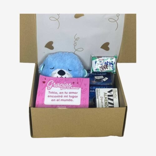 Box Estándar – Peluche Nutria Con Efecto de Respiración A Cable + Dulces – N°05