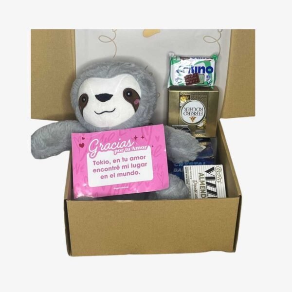Box Estándar – Peluche Perezoso + Dulces – N°02 (2) Box Estándar – Peluche Perezoso + Dulces – N°02