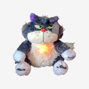Gato Lucifer Peluche Con Efecto de Respiracion de Disney – de Felpa Suave, Ideal para Dormir y Regalar a Niños