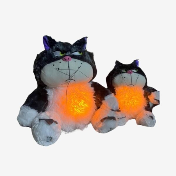 Peluche Gato Lucifer Con Efecto de Respiracion de Disney (30cm, 40cm) – de Felpa Suave, Ideal para Dormir y Regalar a Niños
