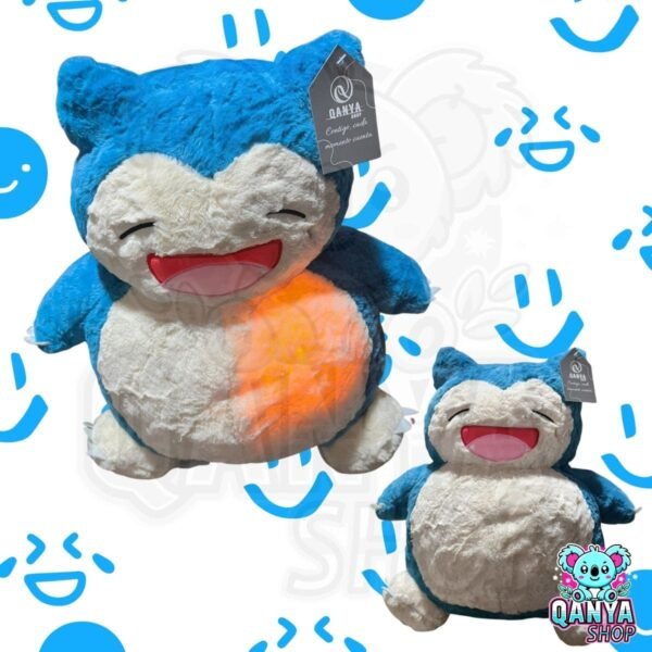 Peluche Snorlax con Luz y Sonido – Juguete Sensorial para Bebés, Suave y Musical, Ideal para Dormir Tranquilos
