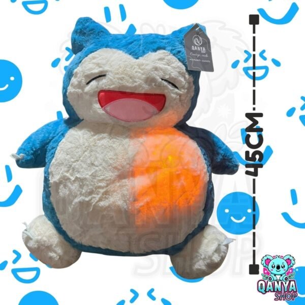 Peluche Snorlax con Luz y Sonido – Juguete Sensorial para Bebés, Suave y Musical, Ideal para Dormir Tranquilos