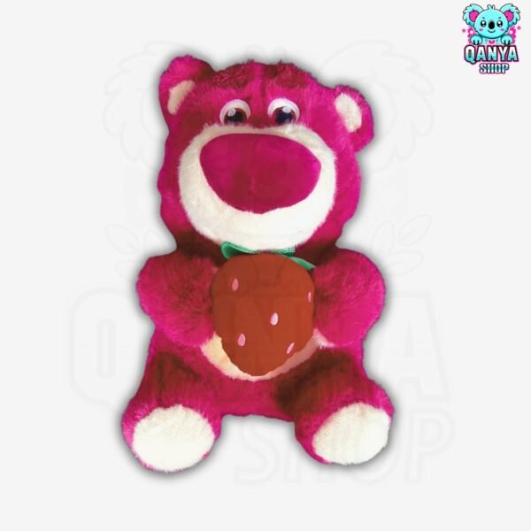 Peluche Lotso con Fresa con Polera 35CM Anti Estrés con Efecto de Respiración Cableado con 1 Botón (2) Peluche Lotso con Fresa 35CM Anti Estrés con Efecto de Respiración Cableado con 1 Botón