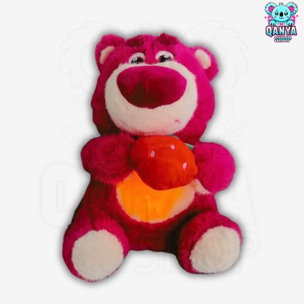 Peluche Lotso con Fresa con Polera 35CM Anti Estrés con Efecto de Respiración Cableado con 1 Botón (3) Peluche Lotso con Fresa 35CM Anti Estrés con Efecto de Respiración Cableado con 1 Botón