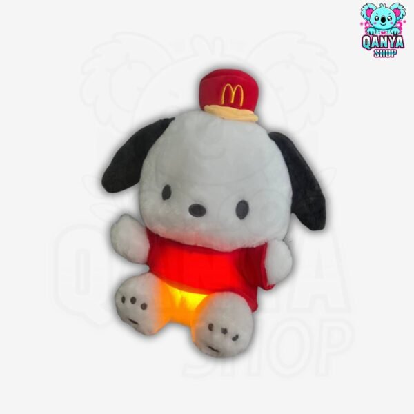 Peluche Pochacco Traje McDonald’s con Polera 35CM Anti Estrés con Efecto de Respiración | Cableado con 1 Botón