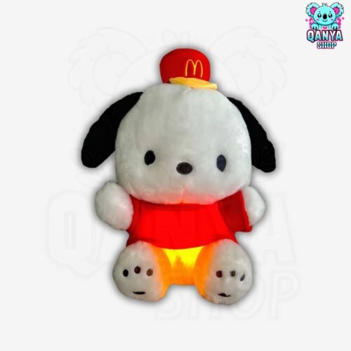 Peluche Pochacco Traje McDonald’s con Polera 35CM Anti Estrés con Efecto de Respiración | Cableado con 1 Botón