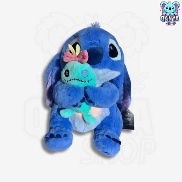 Peluche Stitch con Scrump 40CM Anti Estrés con Efecto de Respiración | Cableado con 1 Botón