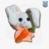 Peluche Conejo Snowball con Zanahoria (35 cm) Anti Estrés | Efecto Respiración con Luz y Sonido