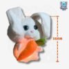 Peluche Conejo Snowball con Zanahoria (35 cm) Anti Estrés | Efecto Respiración con Luz y Sonido