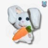 Peluche Conejo Snowball con Zanahoria (35 cm) Anti Estrés | Efecto Respiración con Luz y Sonido