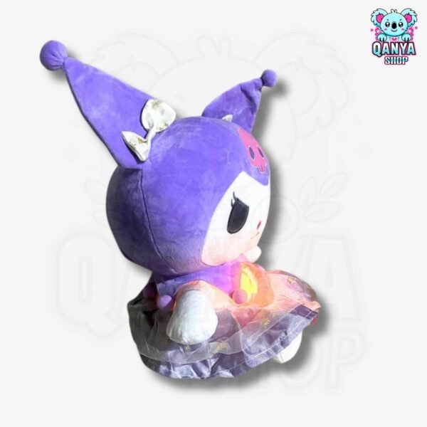 Peluche Kuromi Vestido Morado (40 cm) Anti Estrés | Efecto Respiración con Luz y Sonido