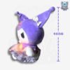 Peluche Kuromi Vestido Morado (40 cm) Anti Estrés | Efecto Respiración con Luz y Sonido