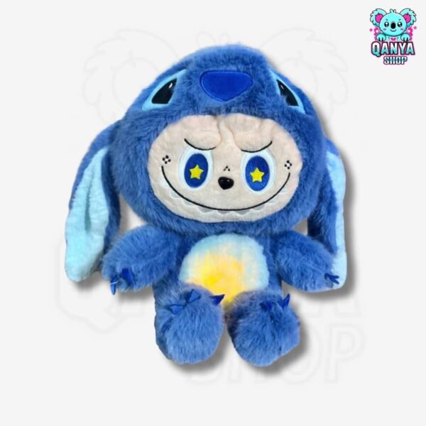 Peluche LaBUBU 33CM con Traje de Stitch Anti Estrés | Efecto Respiración con Luz